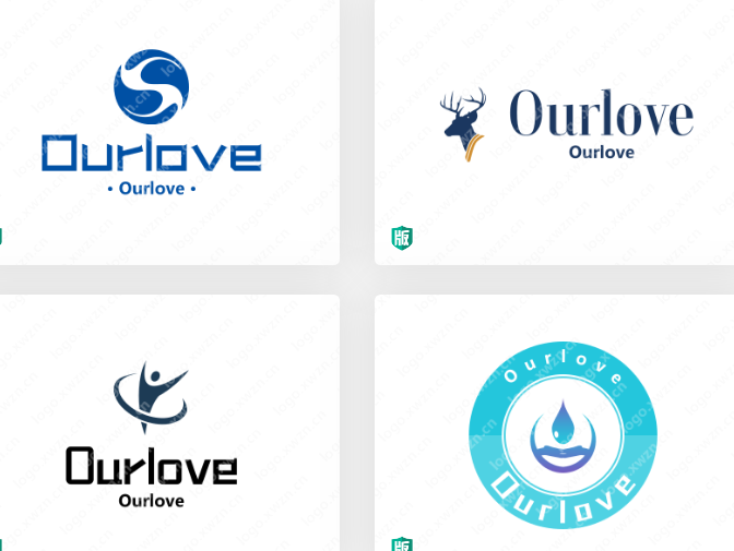 婚礼logo设计作品分享:“Ourlove”——欧恋,马上领证的快来看看吧