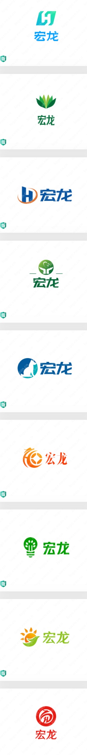 “宏龙”logo设计赏析,衍生吉祥高照、福运连绵之意