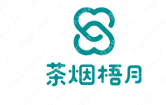“茶烟梧月”logo设计，很有韵律之美