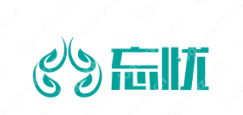 茶馆“忘忧”logo设计，寓意忘记忧愁、享受生活
