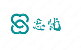 茶馆“忘忧”logo设计，寓意忘记忧愁、享受生活