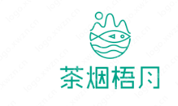 “茶烟梧月”logo设计，很有韵律之美