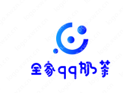 “全家qq奶茶”logo设计，不同 的设计风格