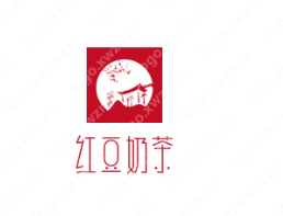 “红豆奶茶”logo设计，你喜欢吗