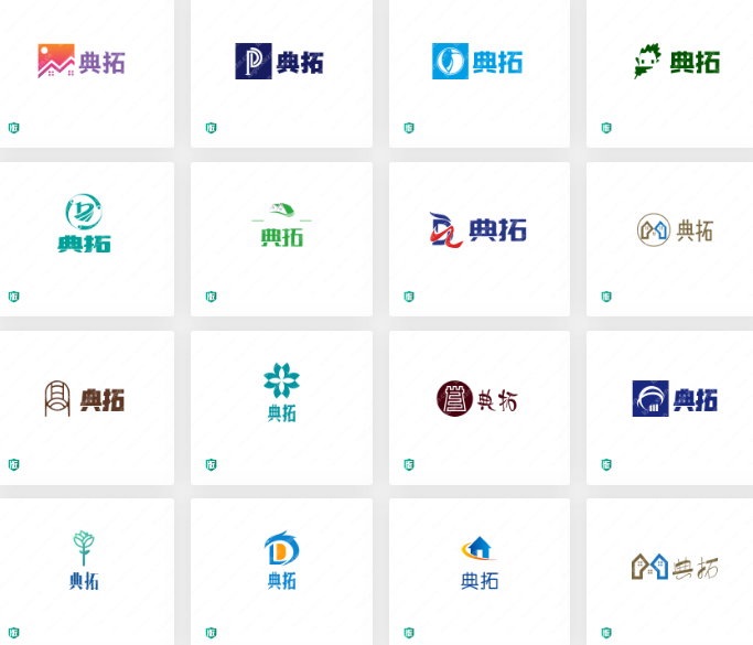“典拓”logo设计案例赏析，应用于装饰工程公司.