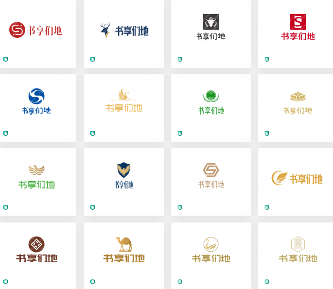 线上创意APP logo设计赏析——书享们地