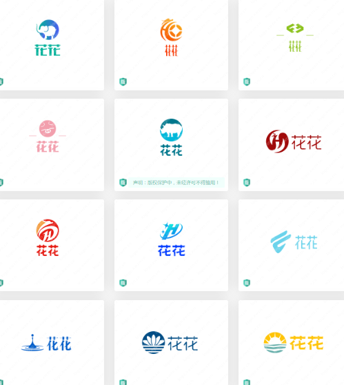 宠物行业logo设计案例：花花