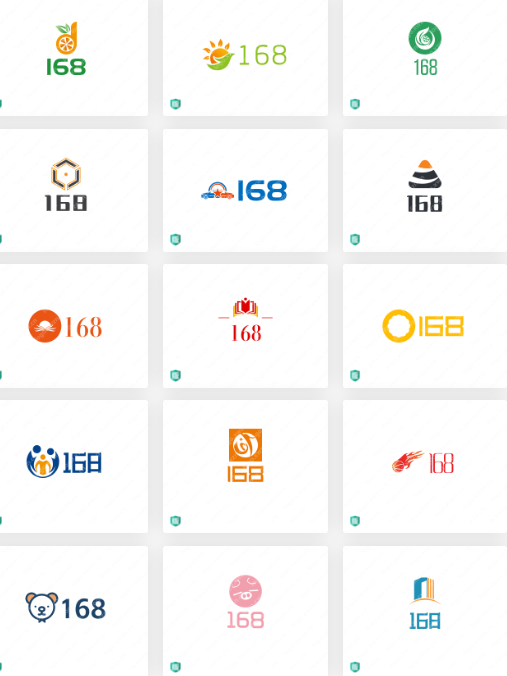 互联网品牌的logo设计：168