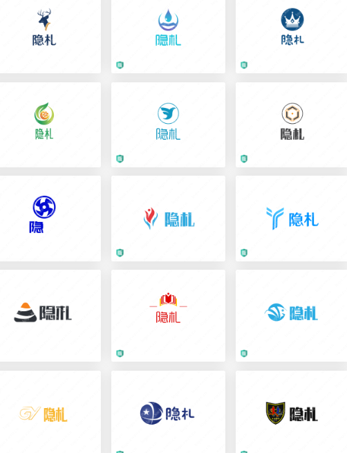分享多个露营的logo设计：隐札