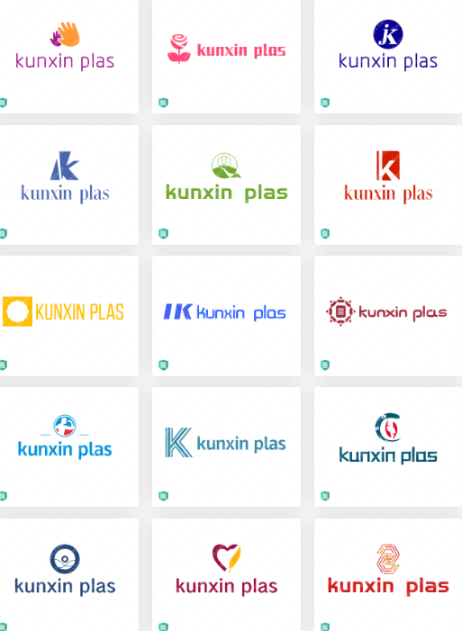 光学材料logo设计案例赏析：kunxin plas