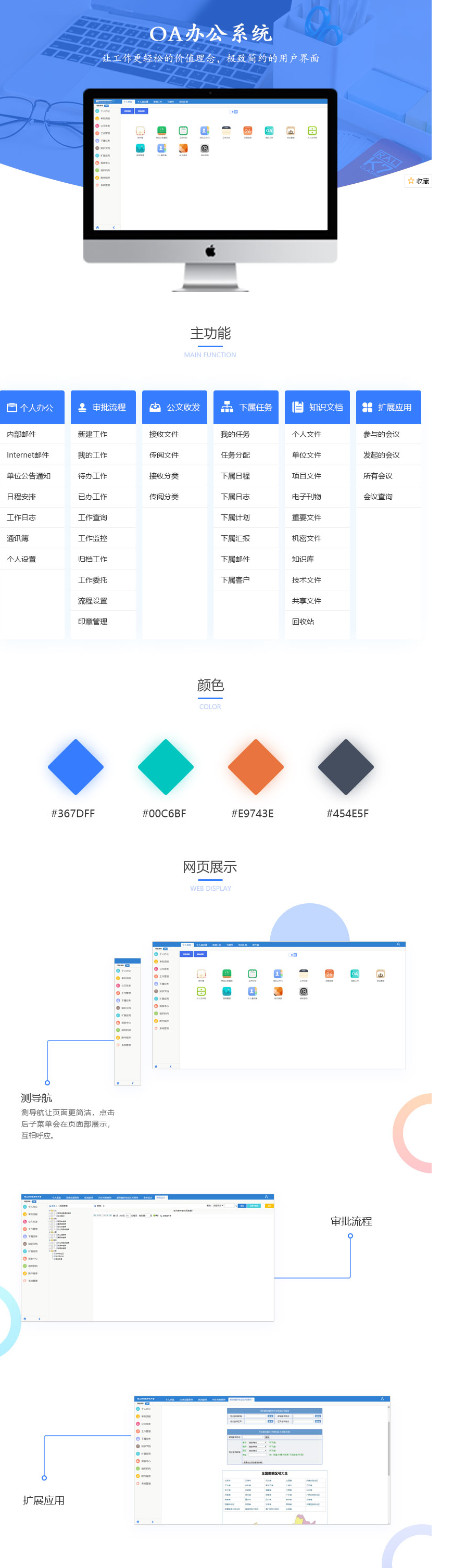 【OA办公系统开发】0A办公系统主功能案例详情分享