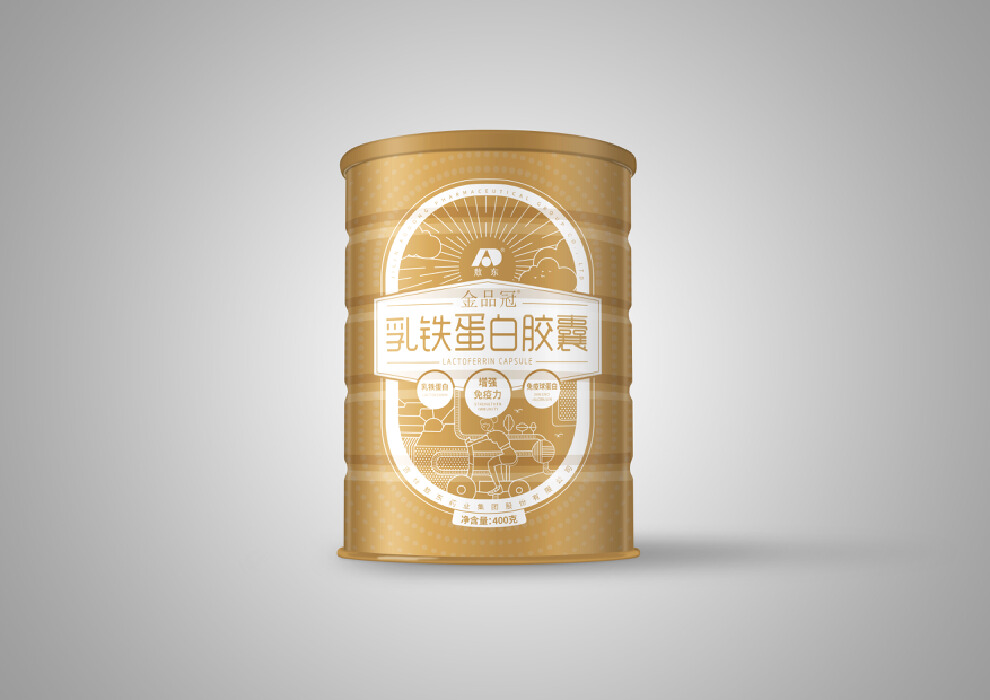 保健品包装设计大赛征集一一金品冠，乳铁蛋白胶囊获奖作品公布