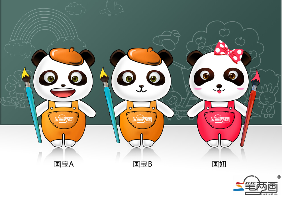 威客悟童视觉助雇主圆满完成熊猫吉祥物卡通形象设计任务