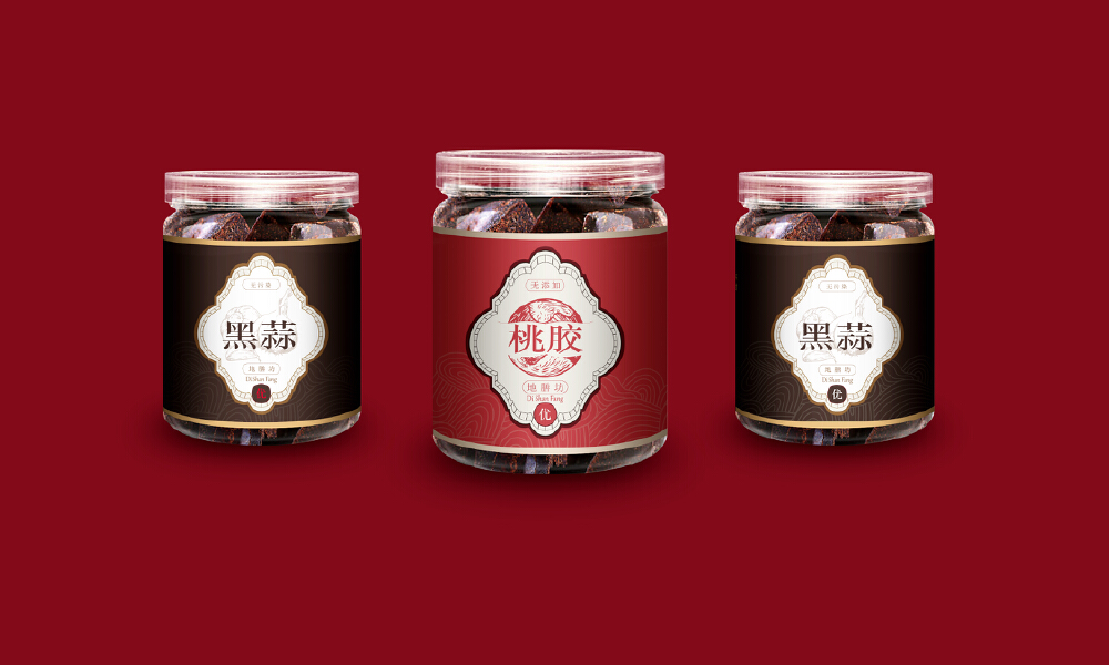 黑蒜瓶贴设计案例作品赏析