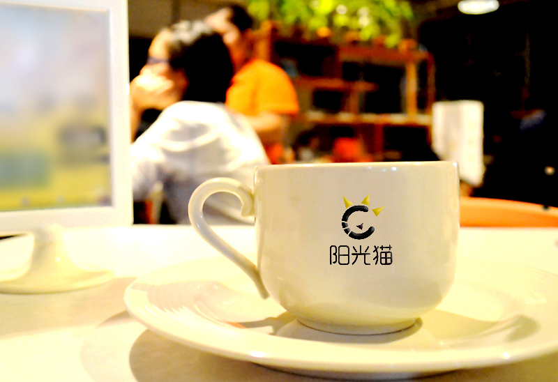 窗饰制品牌logo设计：阳光猫