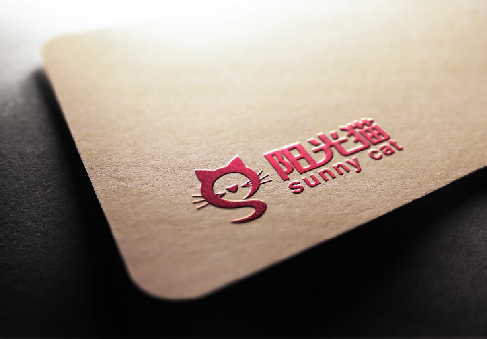 窗饰制品牌logo设计：阳光猫