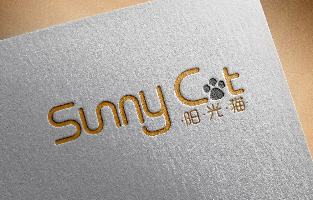 窗饰制品牌logo设计：阳光猫