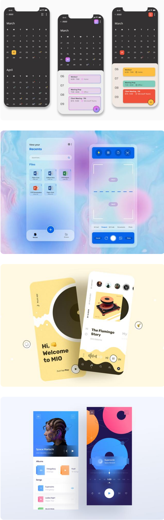 APP界面设计的主要流程!国外APP界面设计欣赏!精简布局!