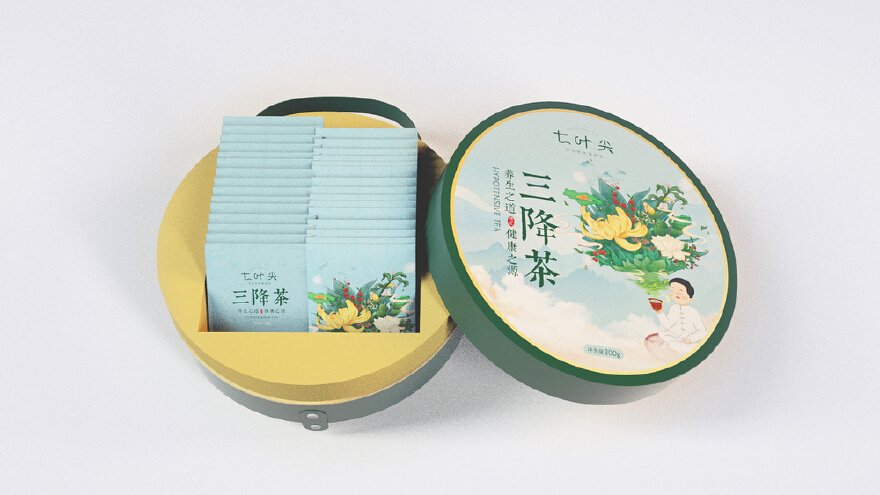 包装的功能以及七叶尖减压茶包装设计案例展示