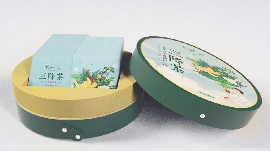 包装的功能以及七叶尖减压茶包装设计案例展示