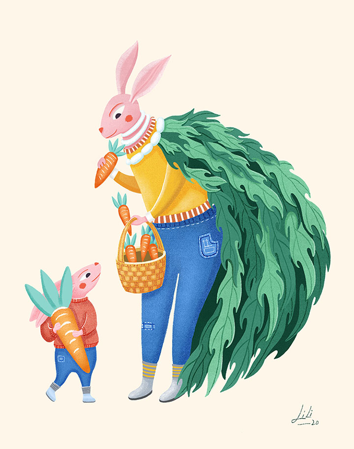 安帅画舍插画作品儿童插画包装插画手绘动物温馨