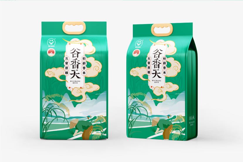 五常大米包装设计