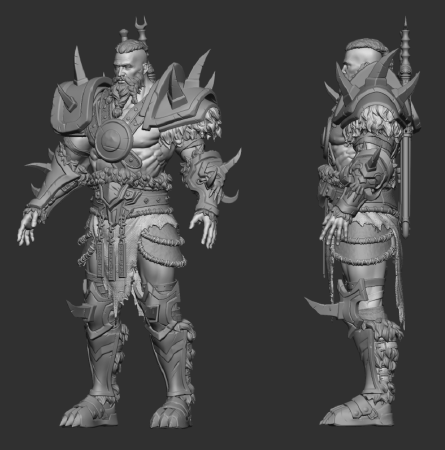 两个手办设计的3D模型制作