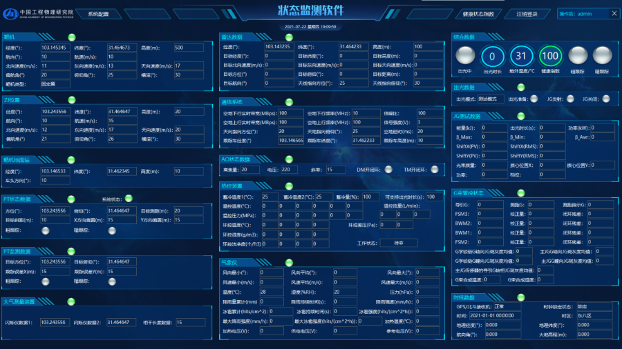 某状态监测软件(客户：中物院战略技术装备发展中心)