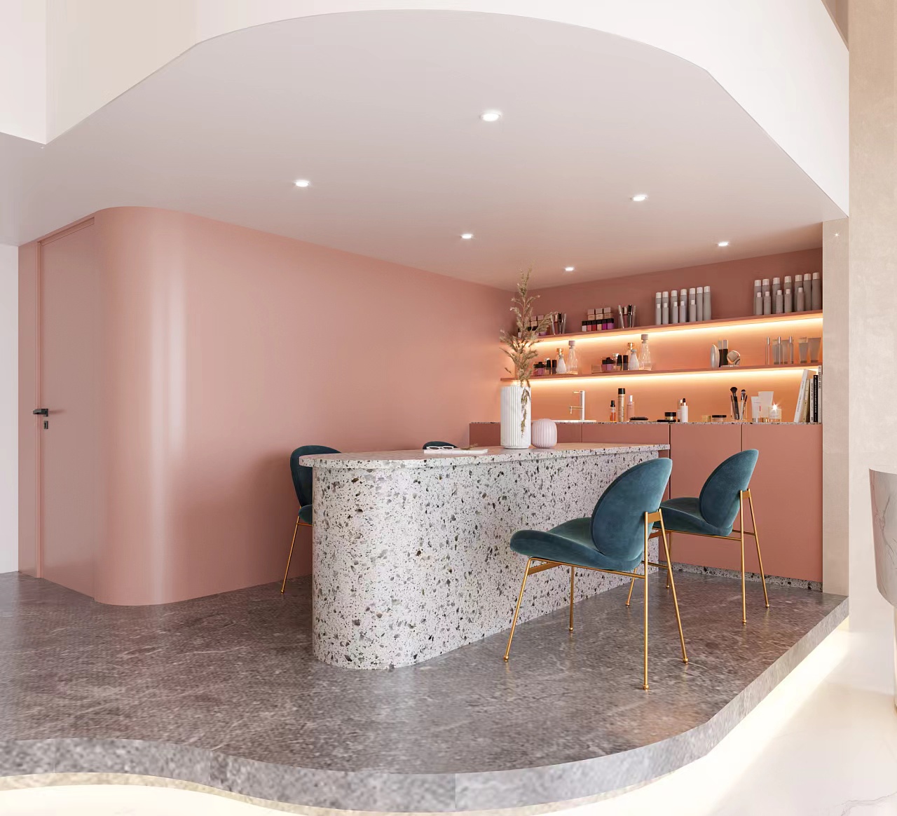 自然美美容店铺室内装饰装修