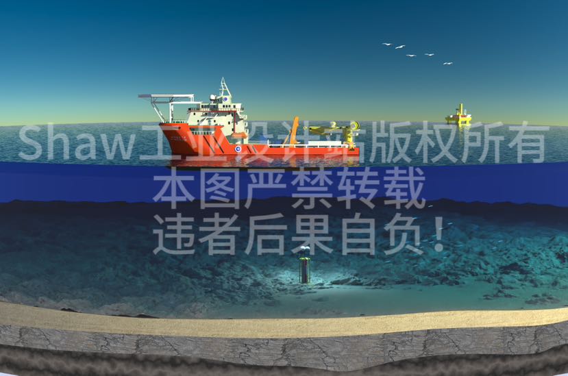 某海底钻机作业场景设计及渲染