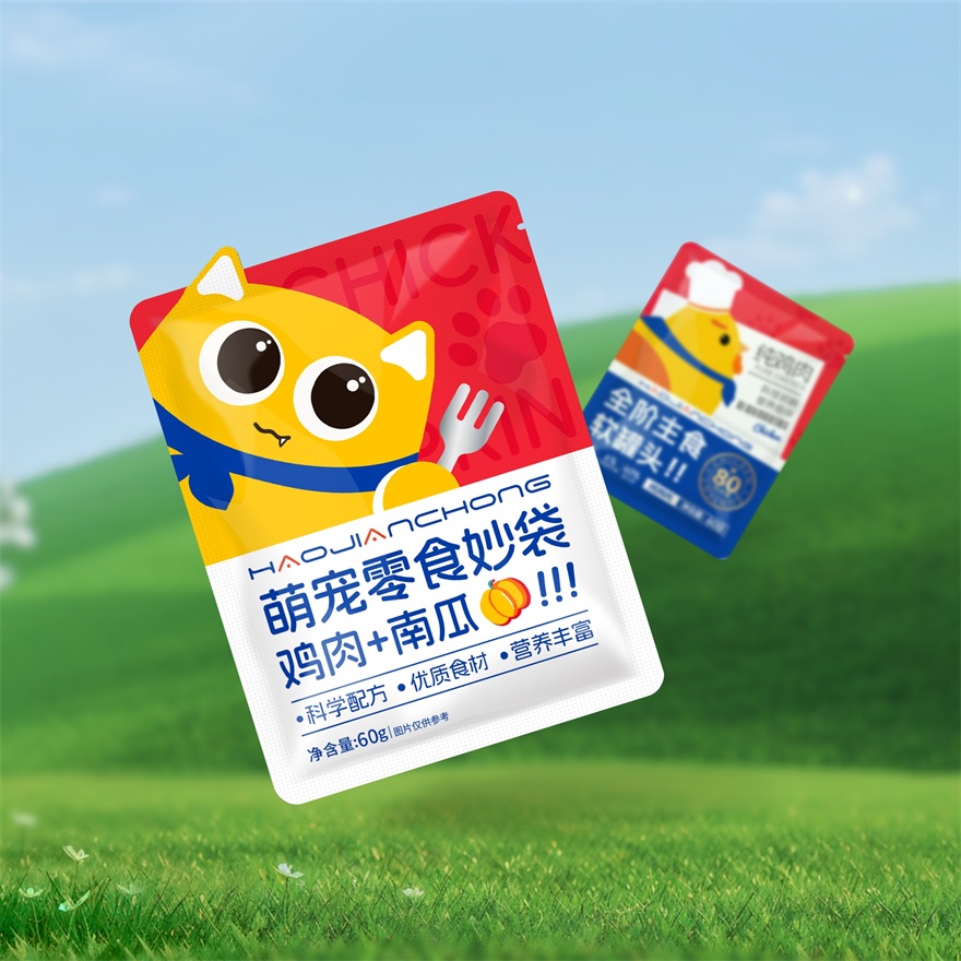宠物食品包装设计-豪健宠猫粮袋