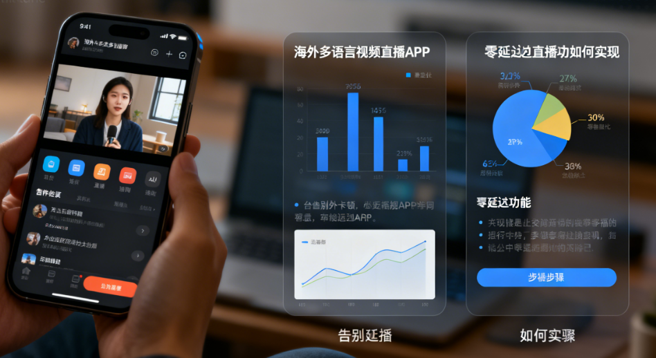 告别卡顿!海外多语言视频直播APP源码中零延迟直播功能如何实现?有哪些步骤
