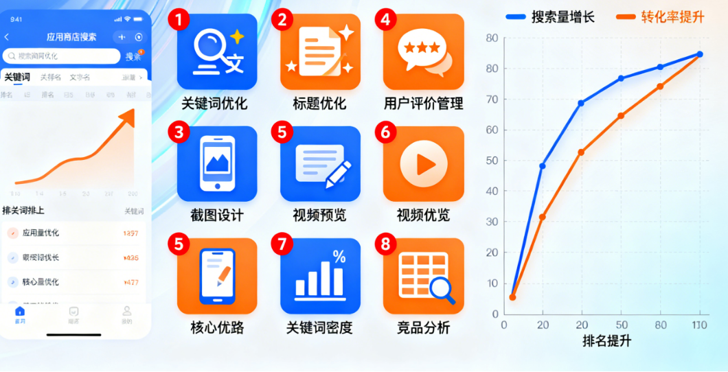 ASO优化实战:让你的App在应用商店搜索中排名靠前的8大核心策略
