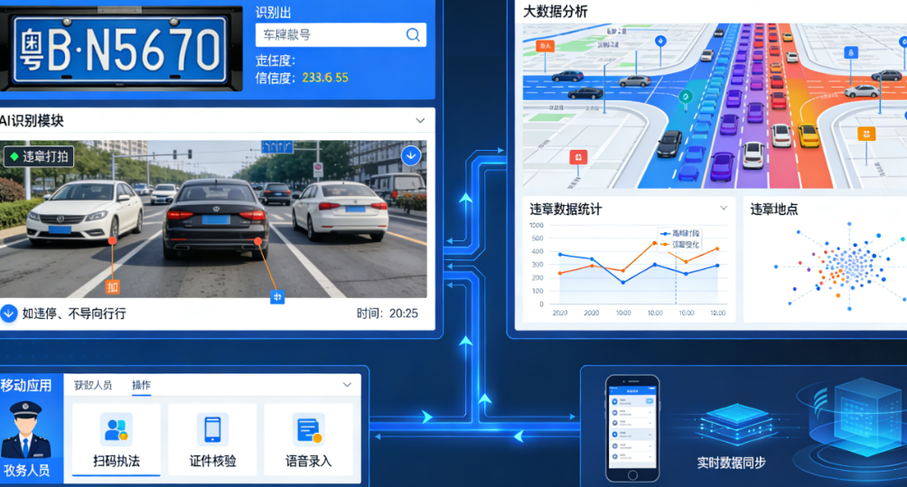 智能交通执法平台开发实践：AI识别+大数据分析+移动应用一体化方案