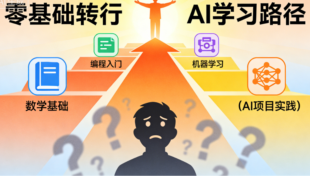 想转行AI,但完全零基础不知从何下手?这份独家路径能让你少走90%的弯路