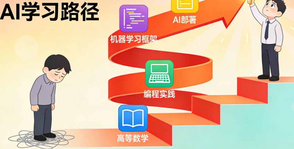 想转行AI,但完全零基础不知从何下手?这份独家路径能让你少走90%的弯路