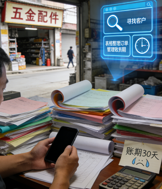 五金老板的生意困局:客户难寻、订单琐碎、账期太长?一个工具能否破局?