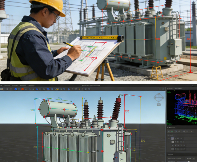 从束手无策到精准还原:如何高效完成变电站工业产品的测绘与3D建模?