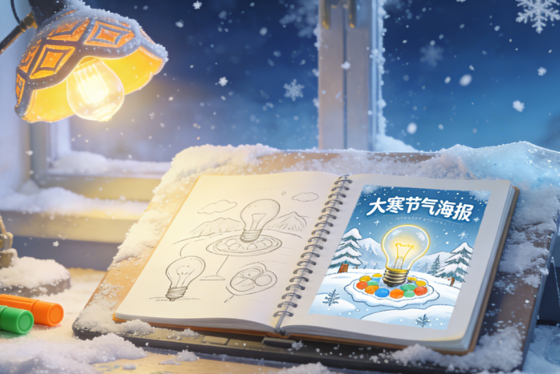 融冬韵入品牌:大寒商标设计的色彩搭配与元素运用指南