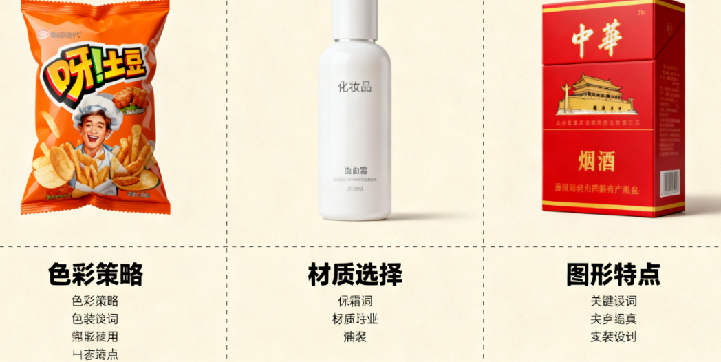 食品、化妆品、烟酒……不同行业的包装设计要点全解析