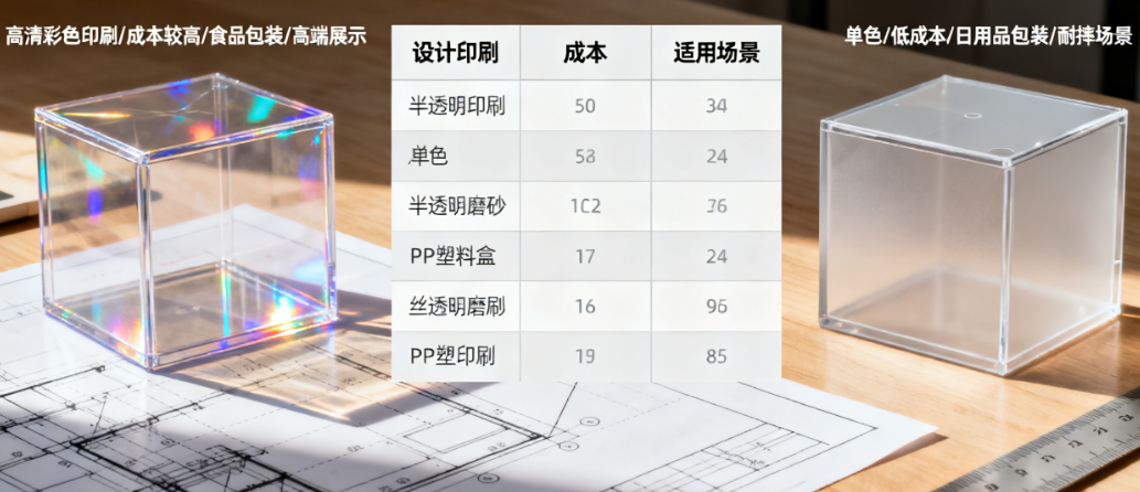 PET塑料盒 vs. PP塑料盒：设计印刷特点、成本及适用场景对比