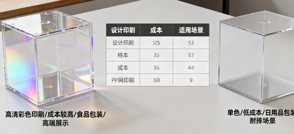 PET塑料盒 vs. PP塑料盒：设计印刷特点、成本及适用场景对比