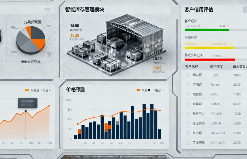 钢铁贸易数字化转型：集成AI与大数据智能分析的管理系统定制开发