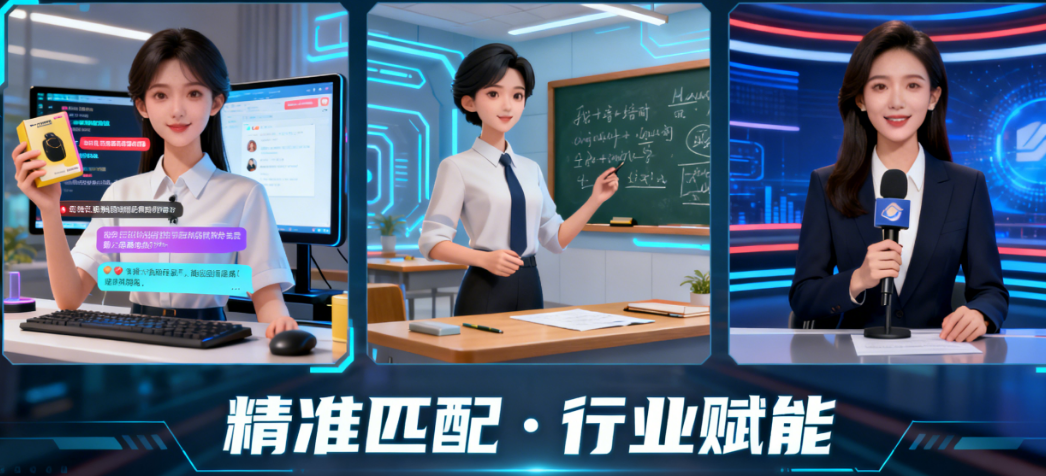 行业数字人适配指南:电商、培训、新闻…对号入座选对你的“虚拟王牌”