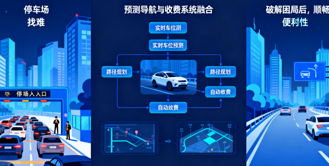 停车费烦、找位难？预测导航与收费系统融合如何破解城市出行困局