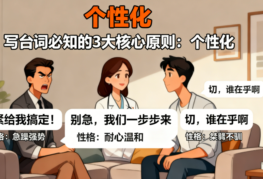 写台词必知的3大核心原则:口语化、个性化、潜台词缺一不可