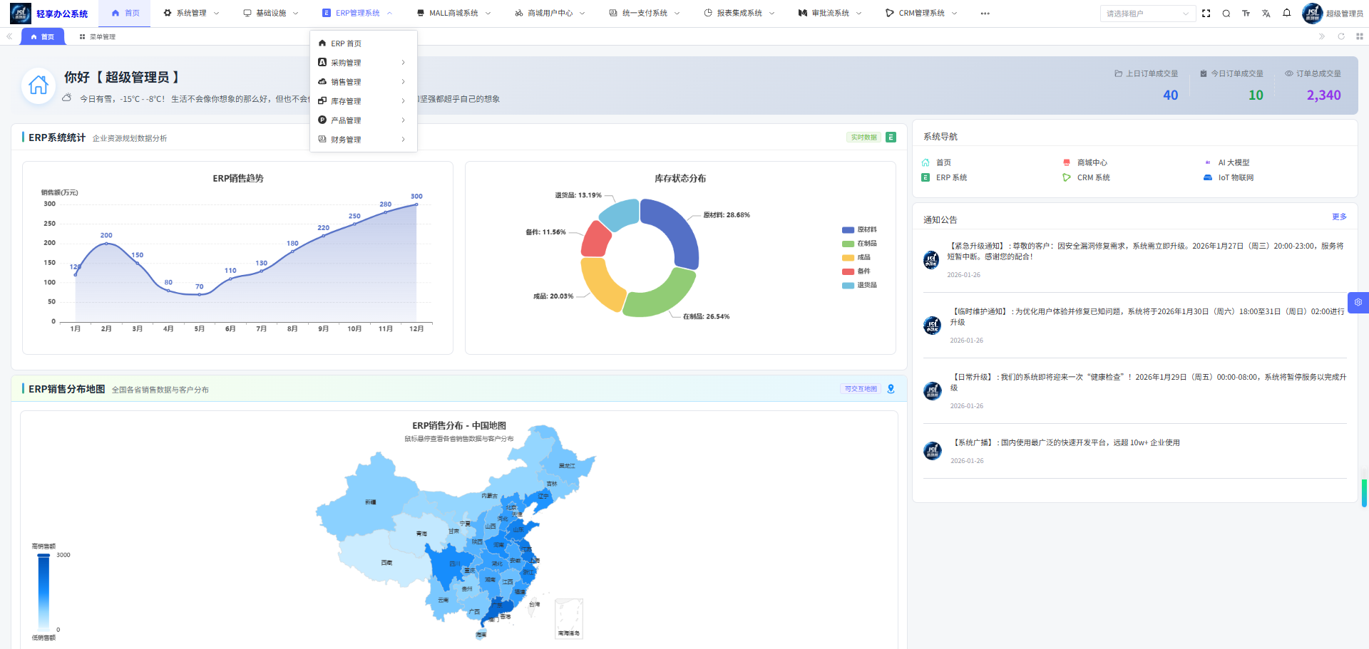ERP企业资源管理系统