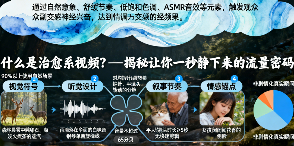 什么是治愈系视频？具体有哪些类型？——揭秘让你一秒静下来的流量密码