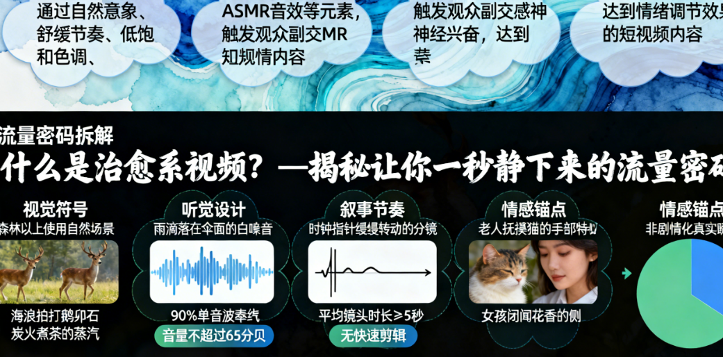 什么是治愈系视频？具体有哪些类型？——揭秘让你一秒静下来的流量密码