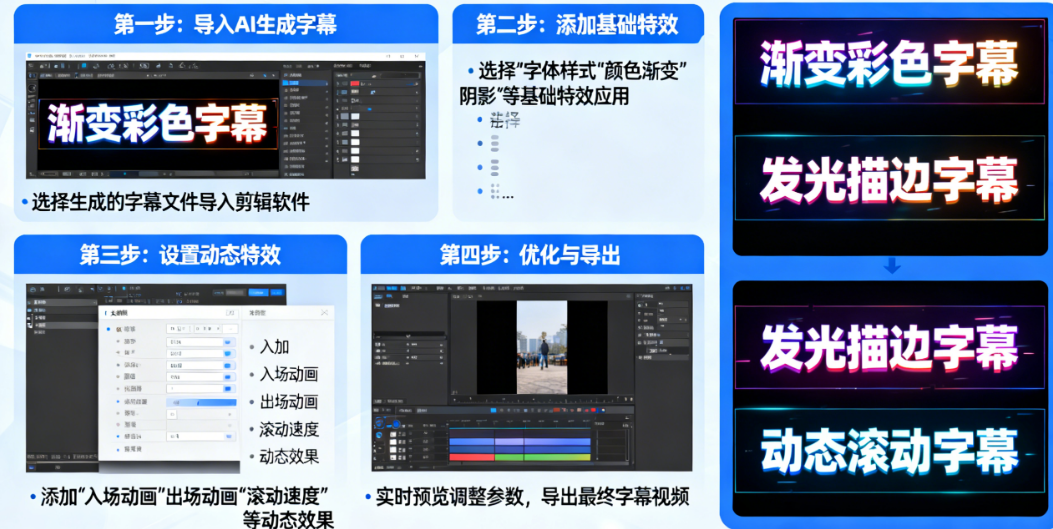 AI字幕自动生成后,如何高效添加并美化特效?一套完整工作流指南